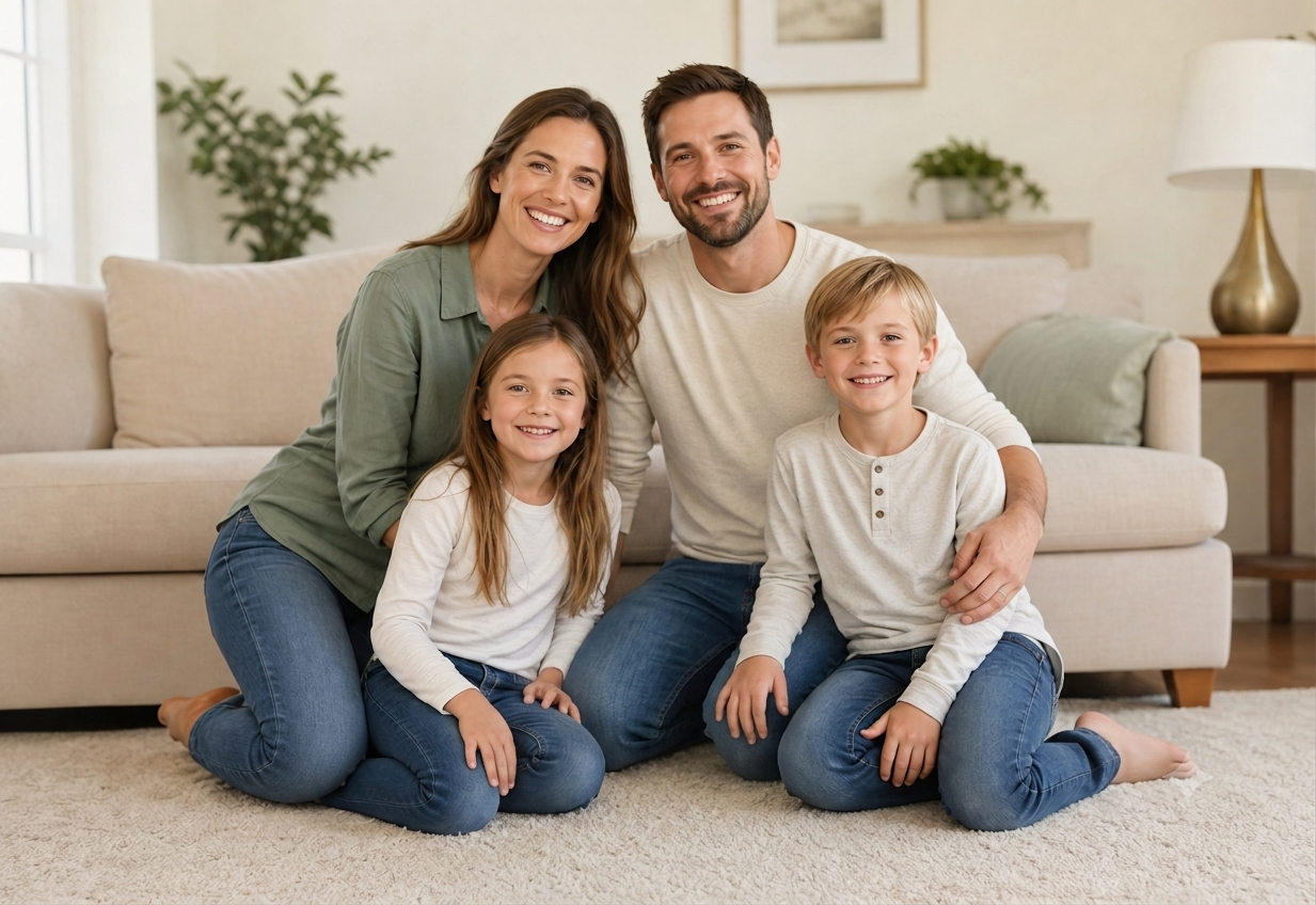 Family photo before adding the dog